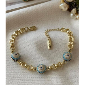 Xuping 14K Kaplama Nazar Boncuğu Bileklik