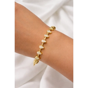 Xuping Damla Model Taşlı Gold Renk Bileklik