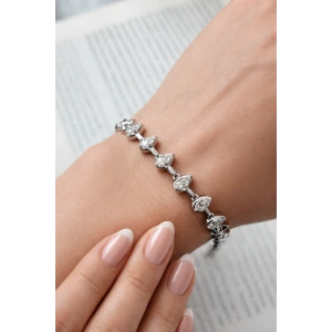 Xuping Damla Model Taşlı Gümüş Renk Bileklik