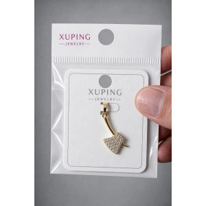 Xuping Taşlı Modern Balta Figür Kolye Ucu 14K Altın Kaplama