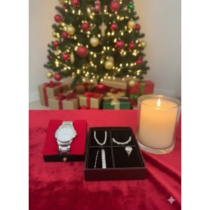 Advent Calendar Erkek Takı 6lı Gümüş Renkli Set Sürpriz Paket