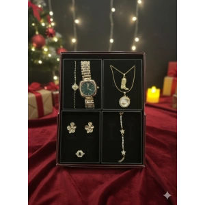 Advent Calendar Takı Seti Gold Renkli 7li Sürpriz Lüks Paket