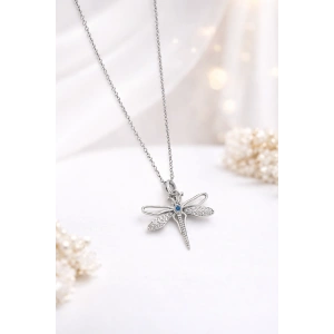 Gümüş Renkli Çelik Yusufçuk Kolye