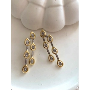 Marka Model İkili Sallantılı Çelik Küpe