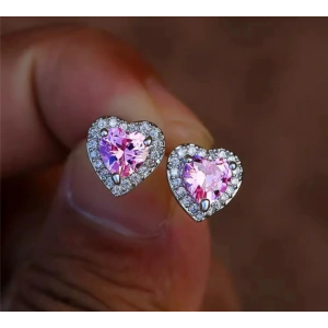 Swrvski Marka Model Gümüş Renkli Küpe