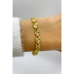 Xuping 14K Lazer Kesim Yonca Detay Arabic Model Bileklik