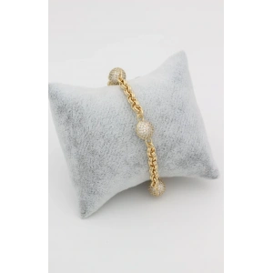 Xuping Nazar Boncuğu Gold Renkli Taşlı Düz Bileklik