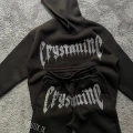 CRY Taş Baskı Üç İplik Unisex Hoodie