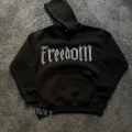 FREEDOM Taş Baskı Unisex Oversize Hoodie