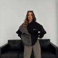 NK Paraşüt Kumaş Parçalı Unisex Sweatshirt(REPLİKA)