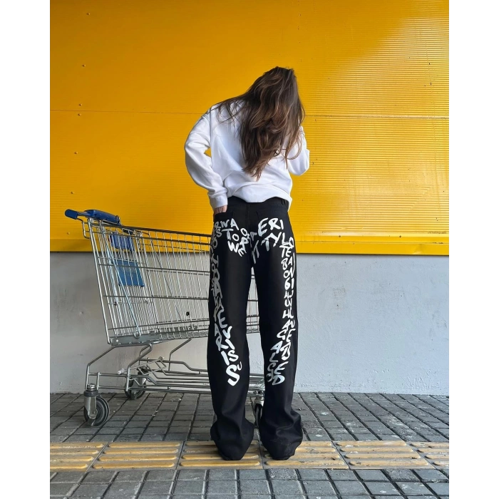 STREET WEAR BASKI RELAXED FİT JEAN