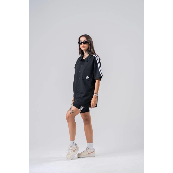 ADS ŞERİTLİ UNISEX ŞORT TAKIM