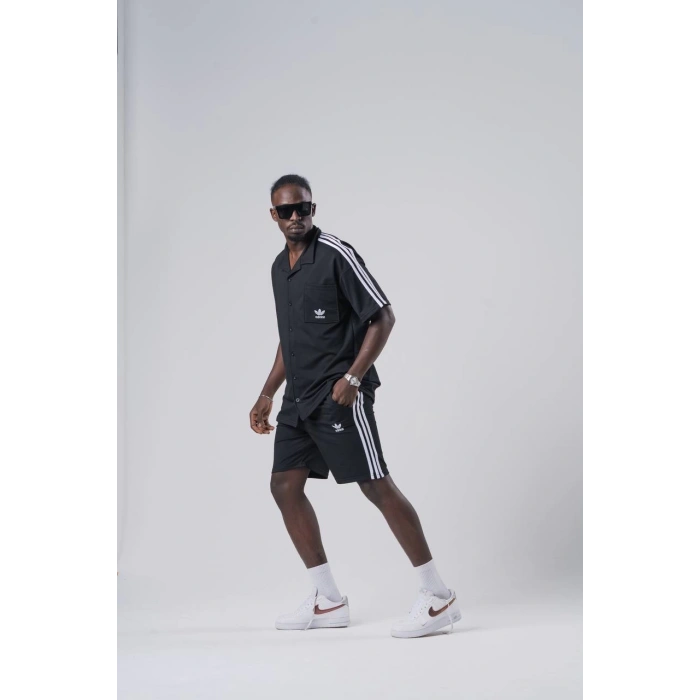 ADS ŞERİTLİ UNISEX ŞORT TAKIM