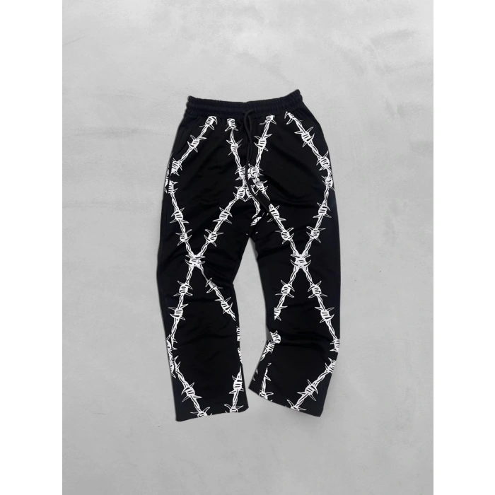 BASKILI UNISEX OVERSIZE EŞOFMAN ALTI