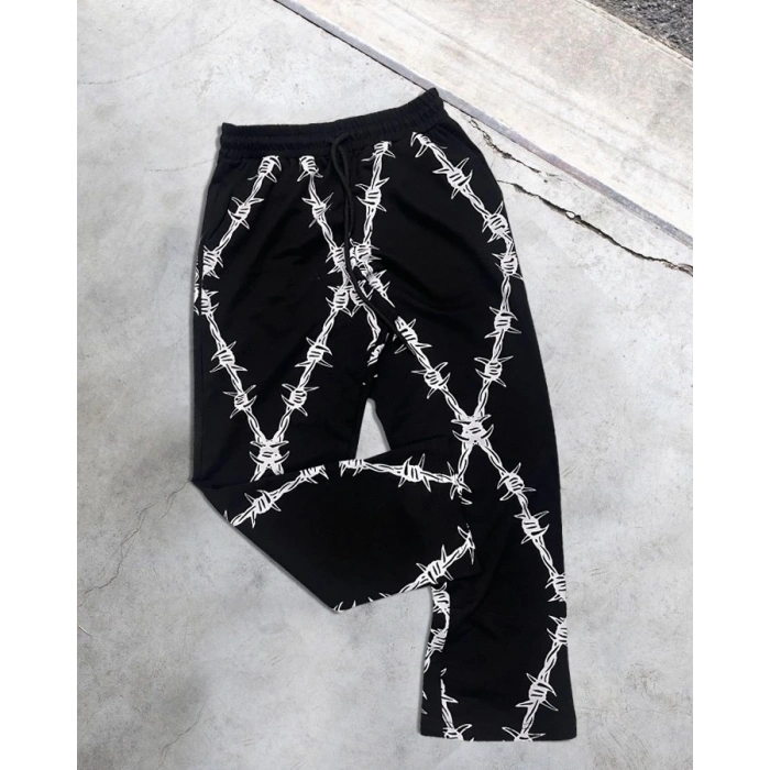 BASKILI UNISEX OVERSIZE EŞOFMAN ALTI