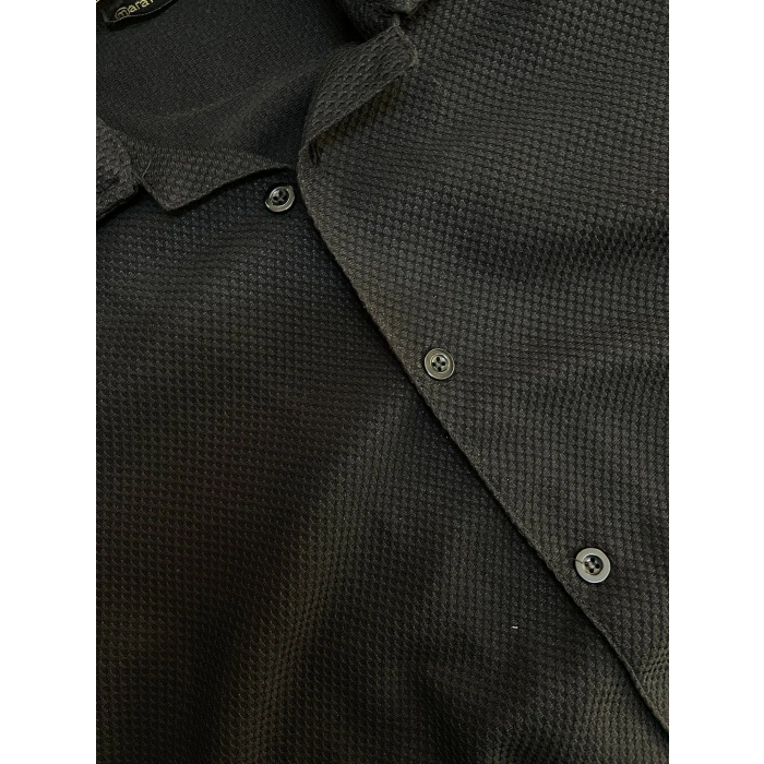 Siyah Örme Gömlek