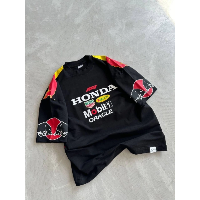 HONDA FORMULA 1 BASKI UNISEX TSHIRT (SİYAH)