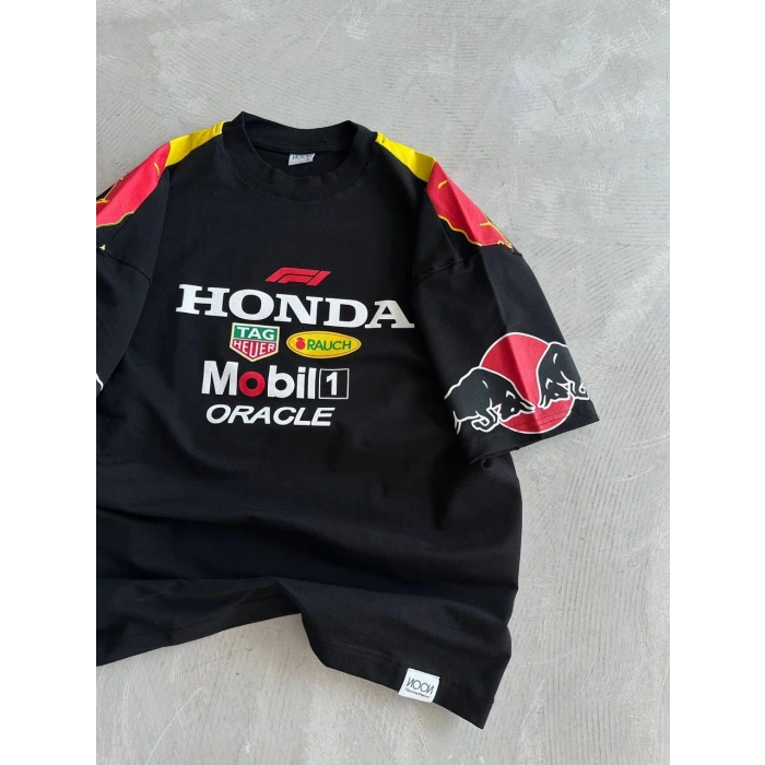 HONDA FORMULA 1 BASKI UNISEX TSHIRT (SİYAH)