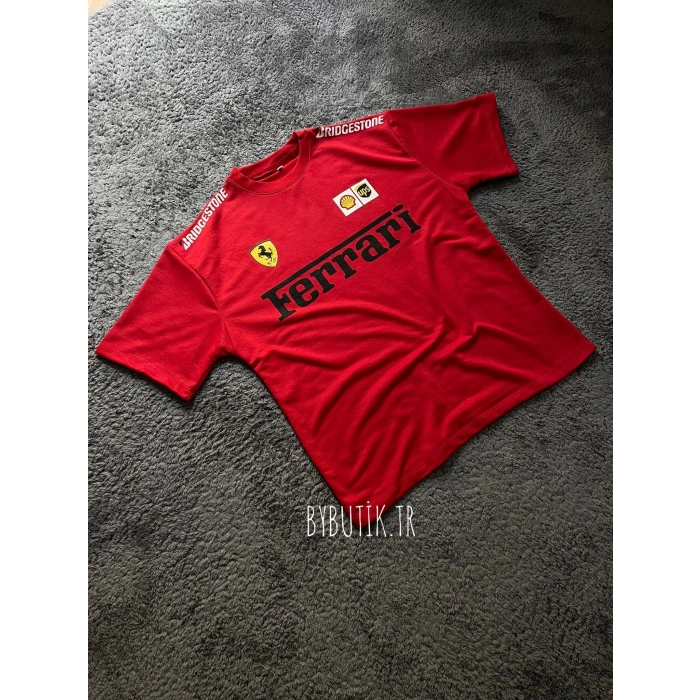 FRR SIRT BASKI UNISEX OVERSİZE TSHIRT (KIRMIZI)