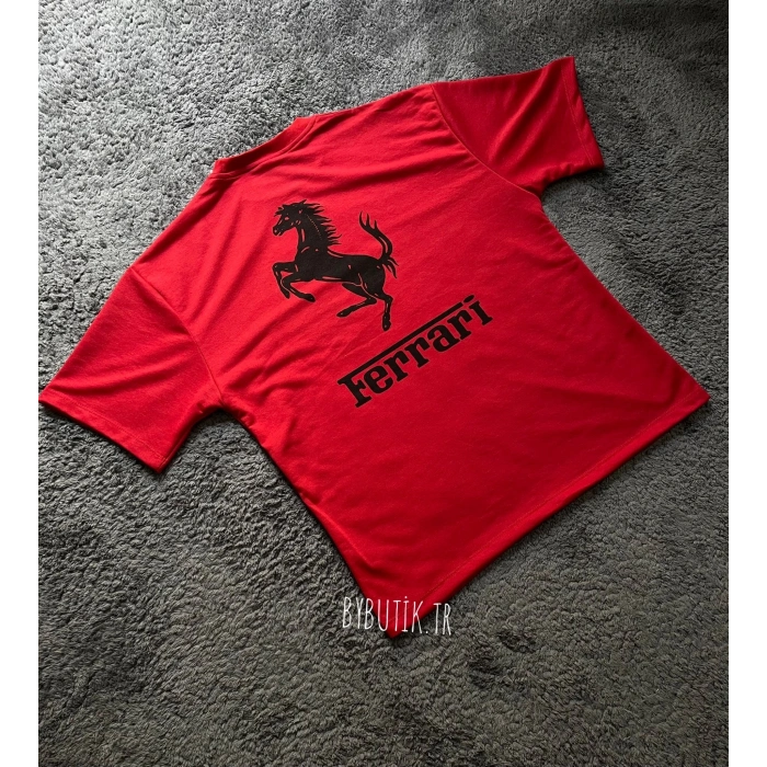 FRR SIRT BASKI UNISEX OVERSİZE TSHIRT (KIRMIZI)