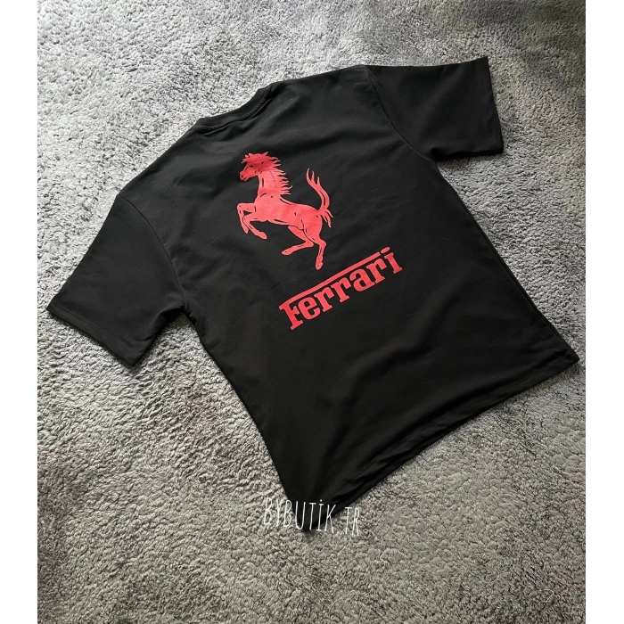 FRR SIRT BASKI UNISEX OVERSİZE TSHIRT (SİYAH)