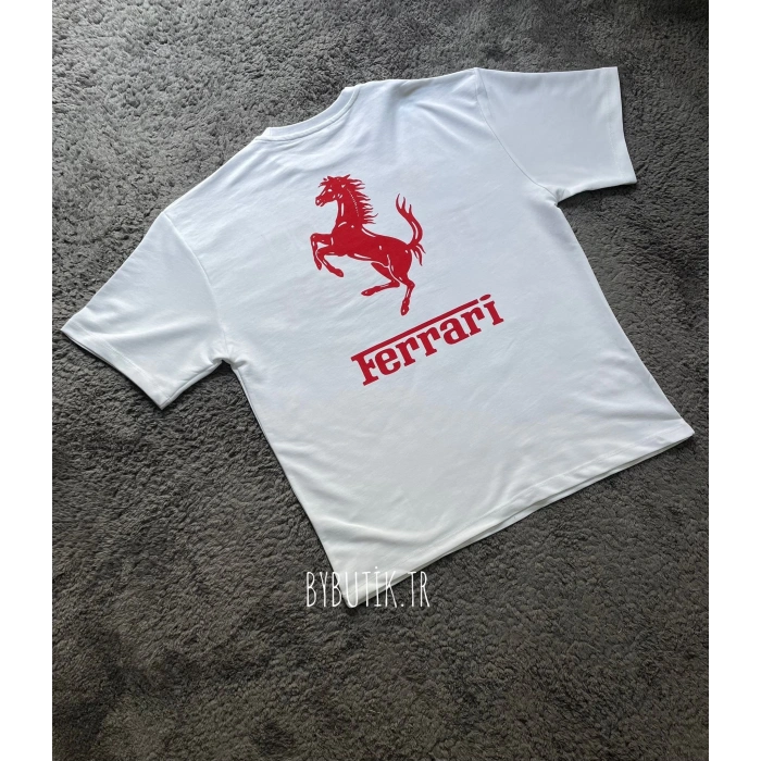 FRR SIRT BASKI UNISEX OVERSİZE TSHIRT (BEYAZ)