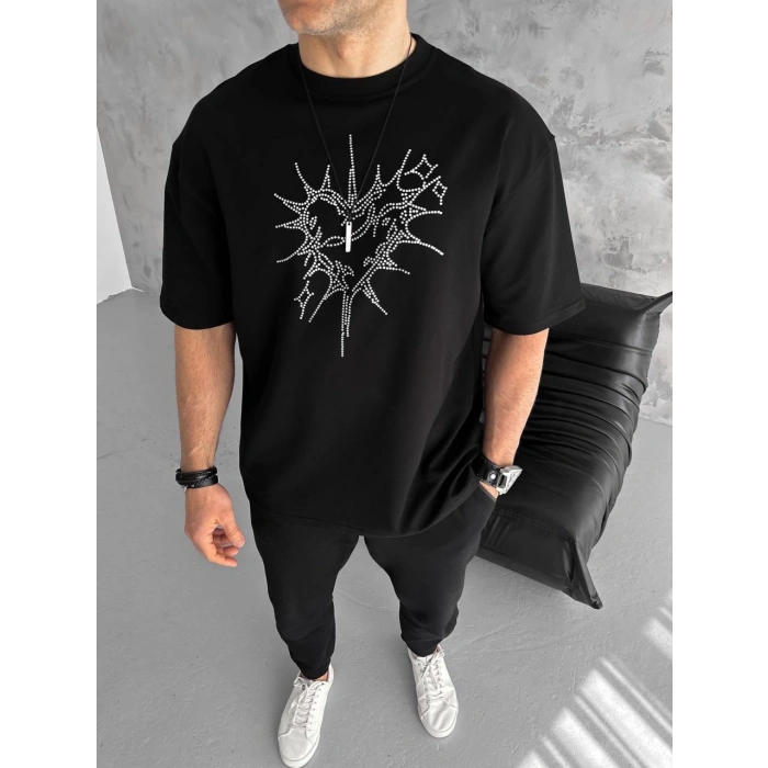 HEART SIRT TAŞ BASKI UNISEX TSHIRT