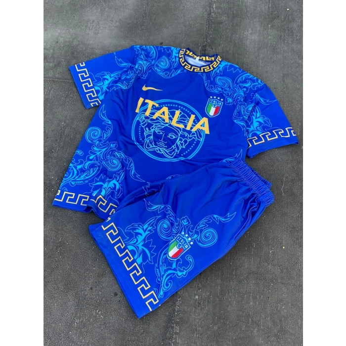 NK ITALIA VERSACE BASKI UNISEX ŞORT TAKIM (MAVİ)