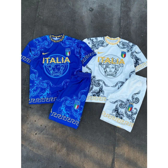 NK ITALIA VERSACE BASKI UNISEX ŞORT TAKIM (MAVİ)