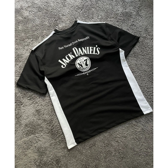 JACK DANIELS UNİSEX OVERSIZE TSHIRT(SİYAH)
