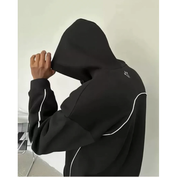 NK Çizgili Unisex Şardonlu Hoodie