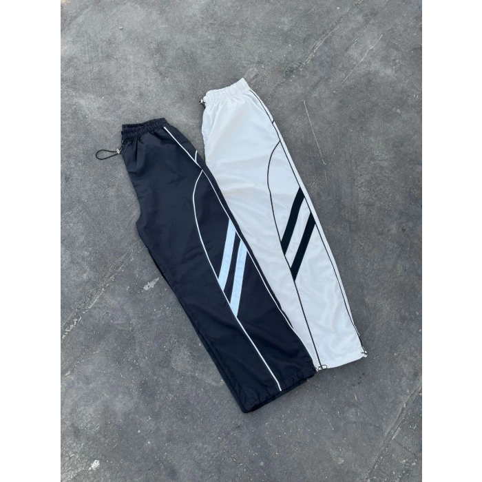 PAÇA AYARLANABİLİR UNISEX PARAŞÜT KUMAŞ EŞOFMAN (SİYAH)