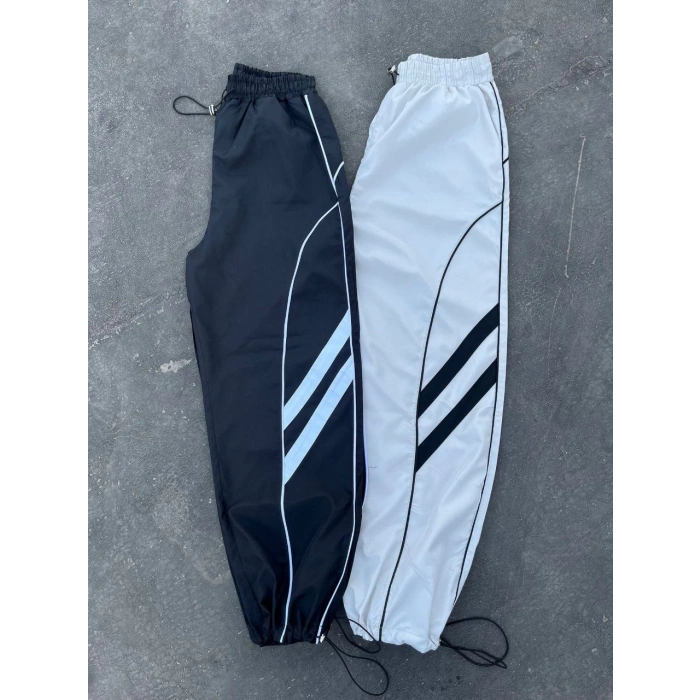 PAÇA AYARLANABİLİR UNISEX PARAŞÜT KUMAŞ EŞOFMAN (SİYAH)