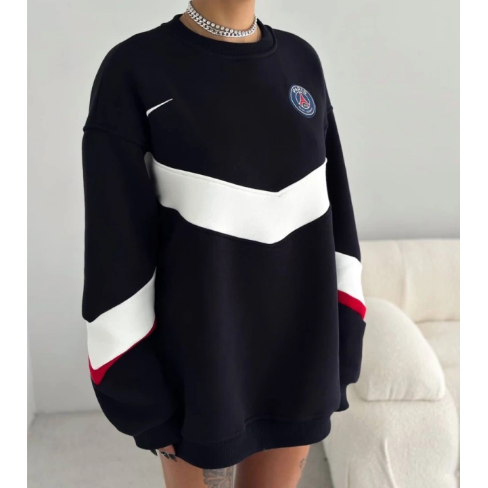 PSG Baskılı 3 İplik Unisex Sweatshirt (LACİVERT)