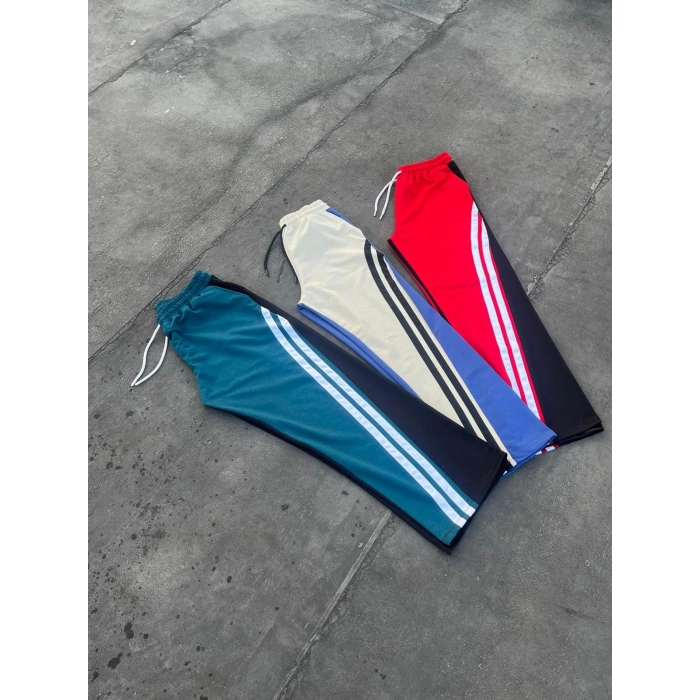 ŞERİT DETAY UNISEX EŞOFMAN ALTI (PETROL-LACİ)