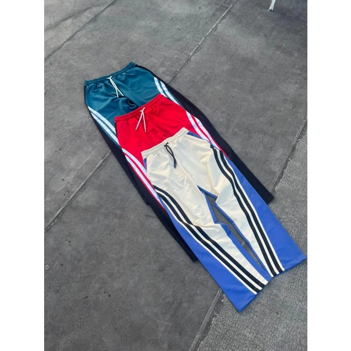 ŞERİT DETAY UNISEX EŞOFMAN ALTI (PETROL-LACİ)