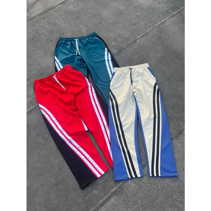 ŞERİT DETAY UNISEX EŞOFMAN ALTI (PETROL-LACİ)