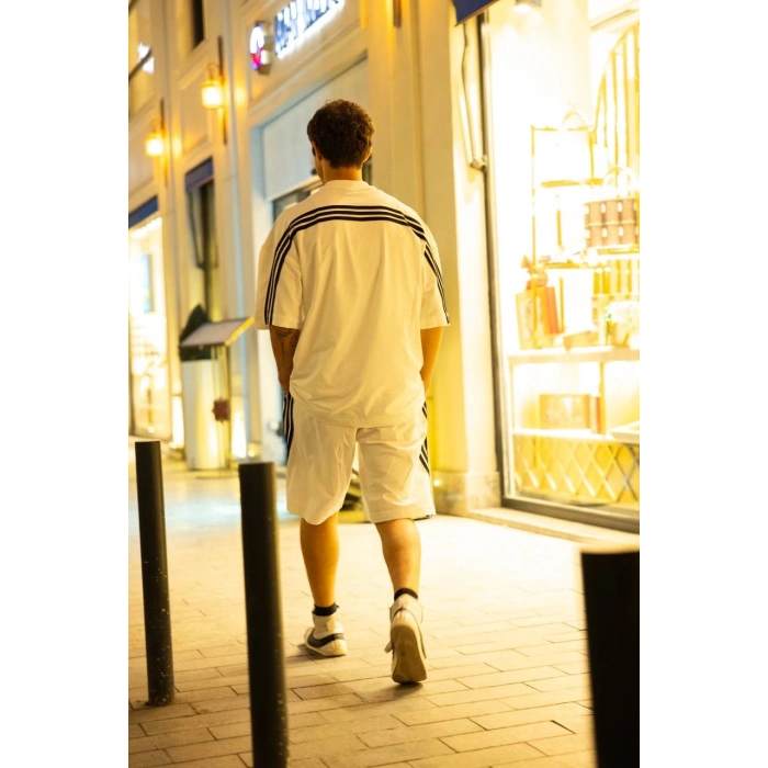 ŞERİT DETAY UNİSEX ŞORT TAKIM