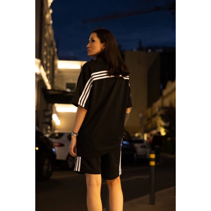 ŞERİT DETAY UNİSEX ŞORT TAKIM