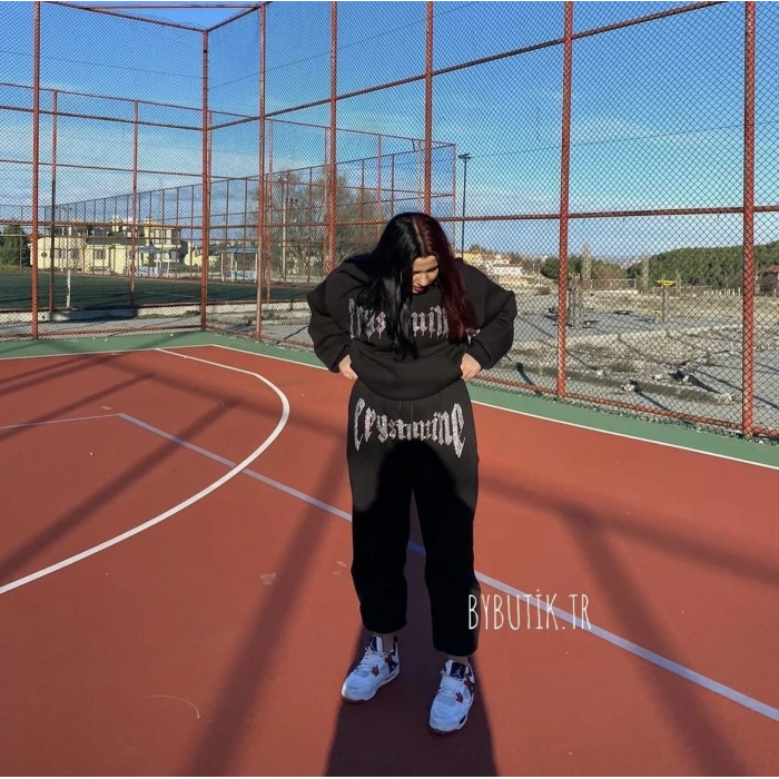 Taş Baskı Unisex Eşofman Takımı