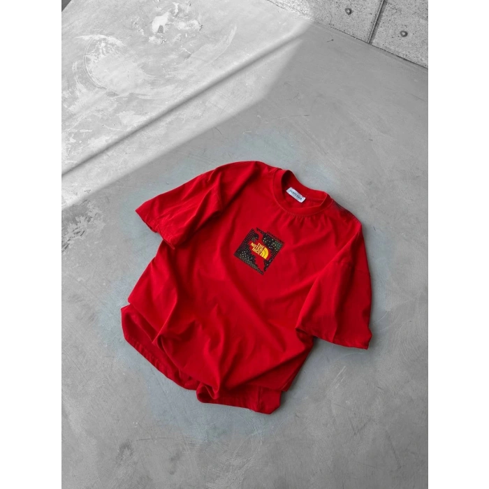 THE NOTER BASKI UNISEX OVERSIZE TSHIRT (KIRMIZI)