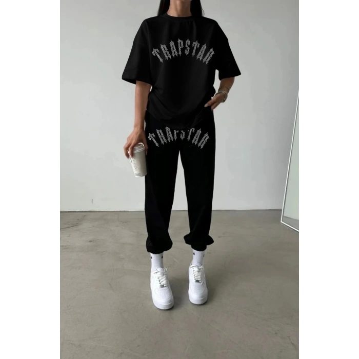 TRAPSTAR TAŞ BASKI 2 İPLİK UNISEX TAKIM(SİYAH)