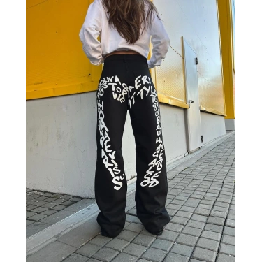 STREET WEAR BASKI RELAXED FİT JEAN