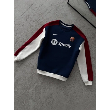 BARCELONA Unisex Şardonlu Sweatshirt