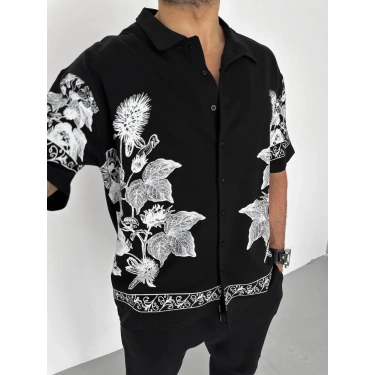 FLOWERS NAKIŞ BASKI GÖMLEK