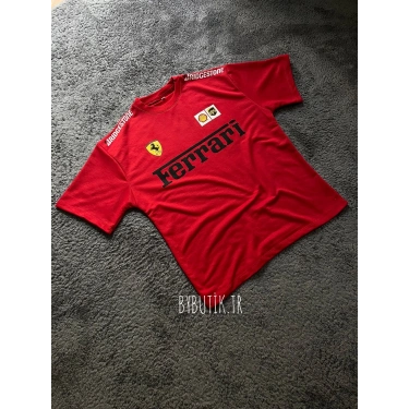 FRR SIRT BASKI UNISEX OVERSİZE TSHIRT (KIRMIZI)