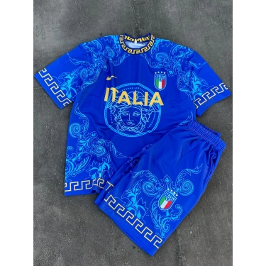 NK ITALIA VERSACE BASKI UNISEX ŞORT TAKIM (MAVİ)