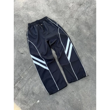 PAÇA AYARLANABİLİR UNISEX PARAŞÜT KUMAŞ EŞOFMAN (SİYAH)