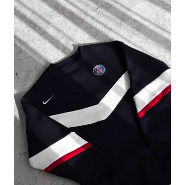 PSG Baskılı 3 İplik Unisex Sweatshirt (LACİVERT)
