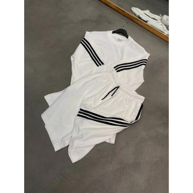 ŞERİT DETAY UNİSEX ŞORT TAKIM